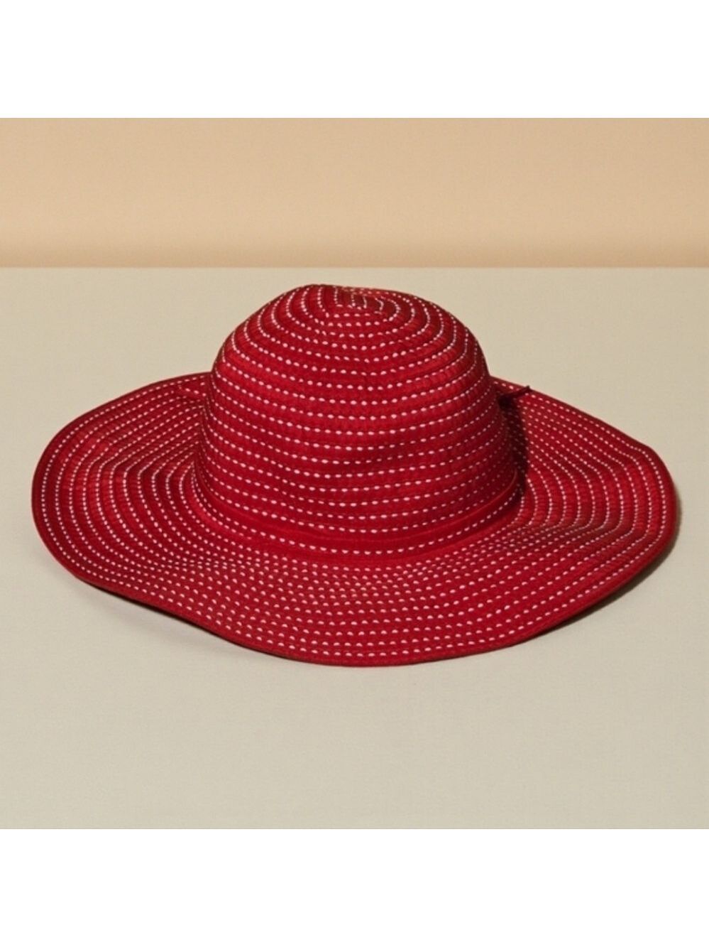 Sun Hat - Red And White - Picture 6 of 17